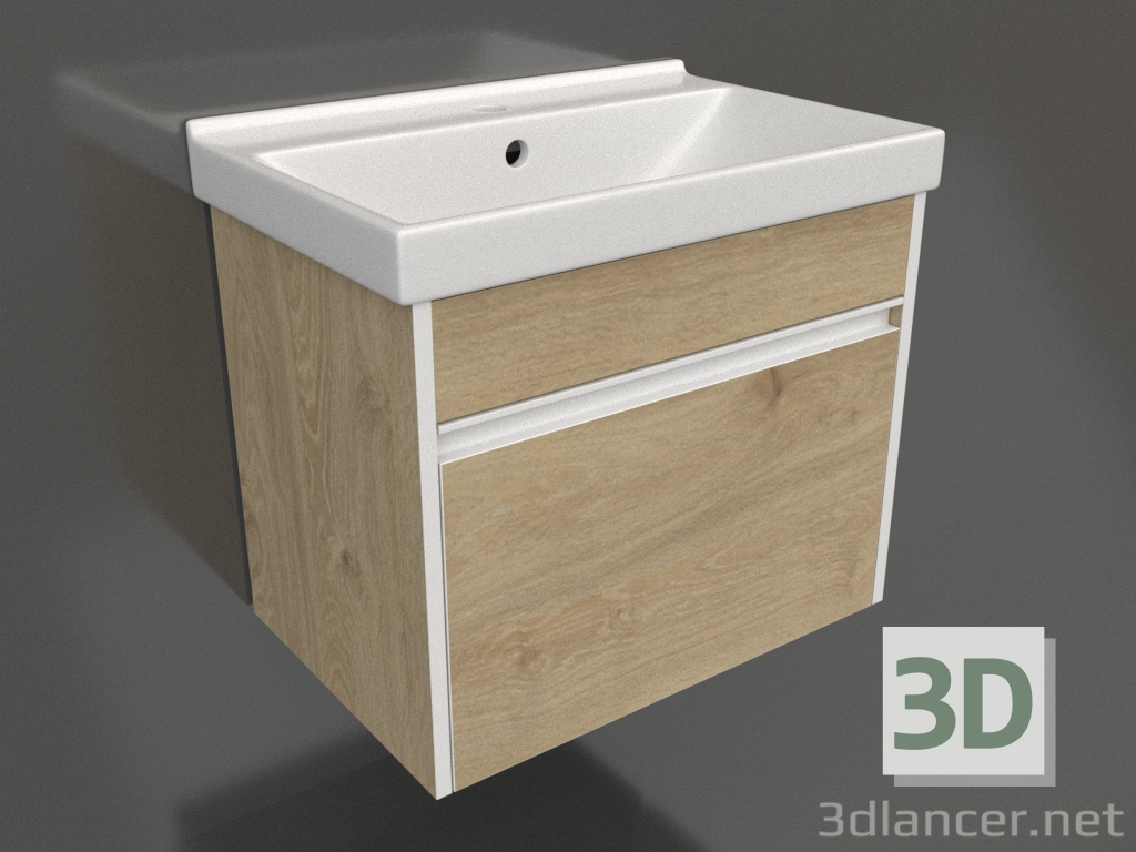 3D modeli Asma dolap 60 cm (URB0106DD) - önizleme