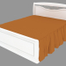 3d model Double bed with a back for legs (1758x1233x2175) - preview