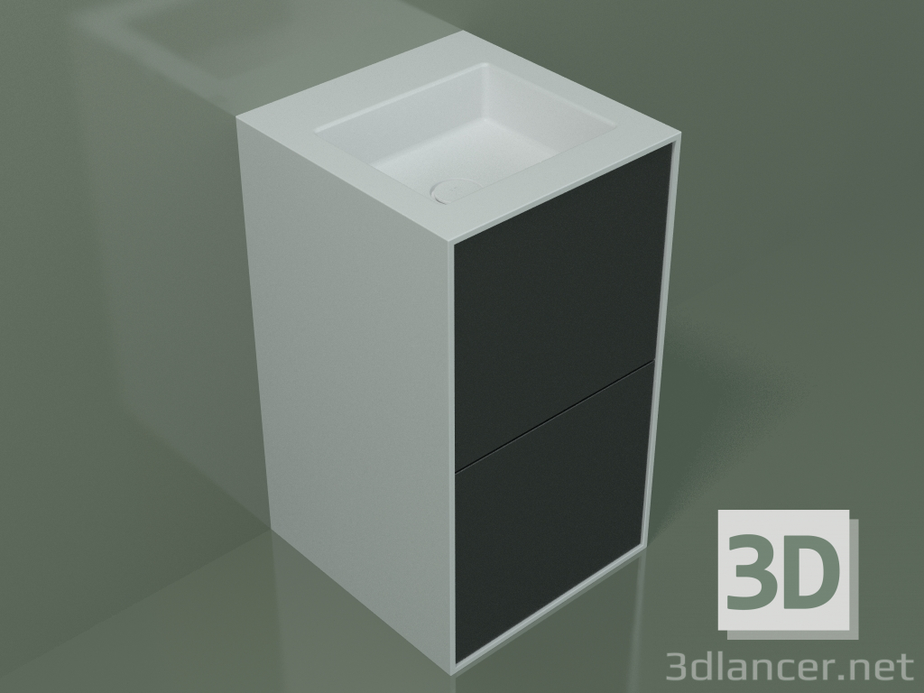 3d model Washbasin with drawers (03UC26401, Deep Nocturne C38, L 48, P 50, H 85 cm) - preview