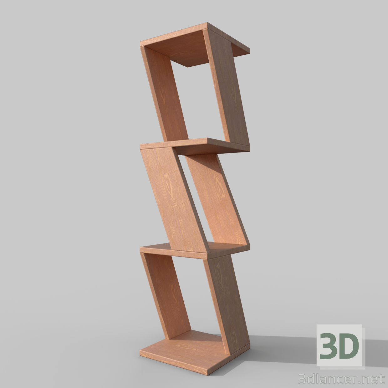 modello 3D concetto di mensola a muro - anteprima