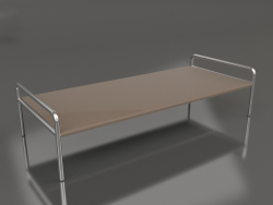 Coffee table 153 with an aluminum tabletop (Bronze)