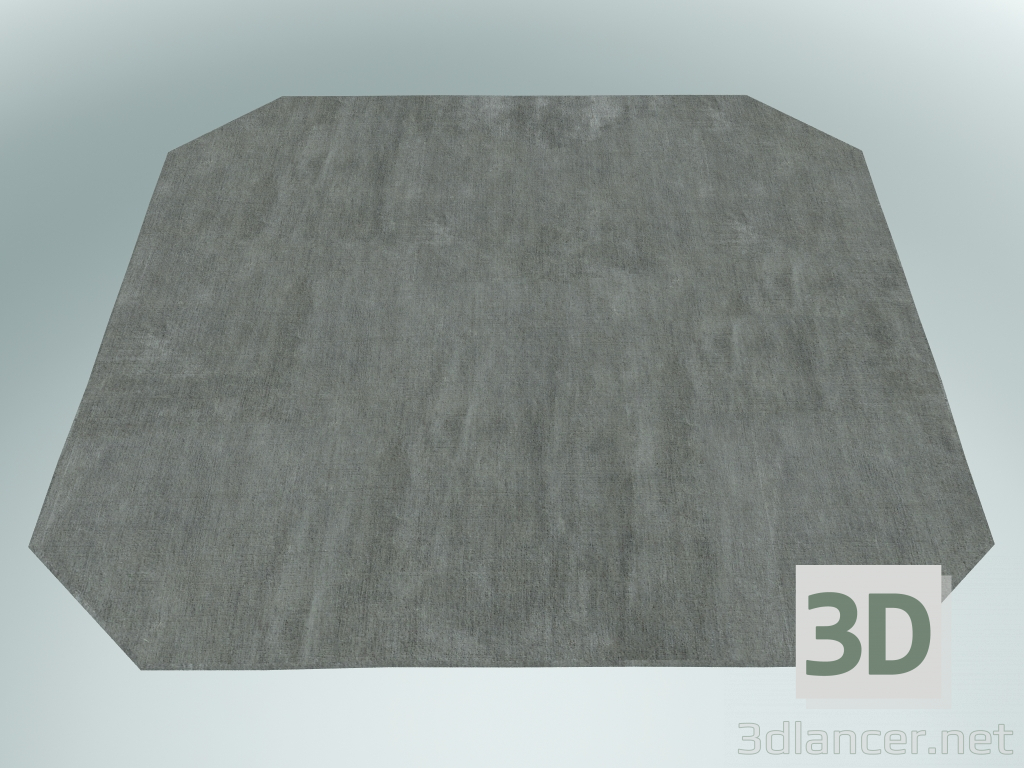 3D Modell Teppich The Moor (AP8, 300x300cm, Graues Moos) - Vorschau