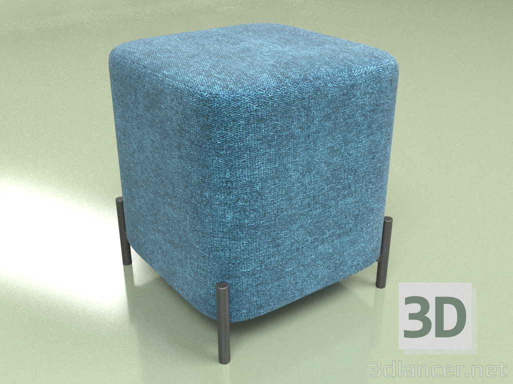3D modeli Kare puf Dört (2) - önizleme