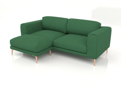 Thor straight 3-seater sofa and pouf