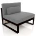 3d model Modular sofa, section 3, high back (Black) - preview