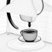 3D Modell Kaffeemaschine - Kaffee - Vorschau