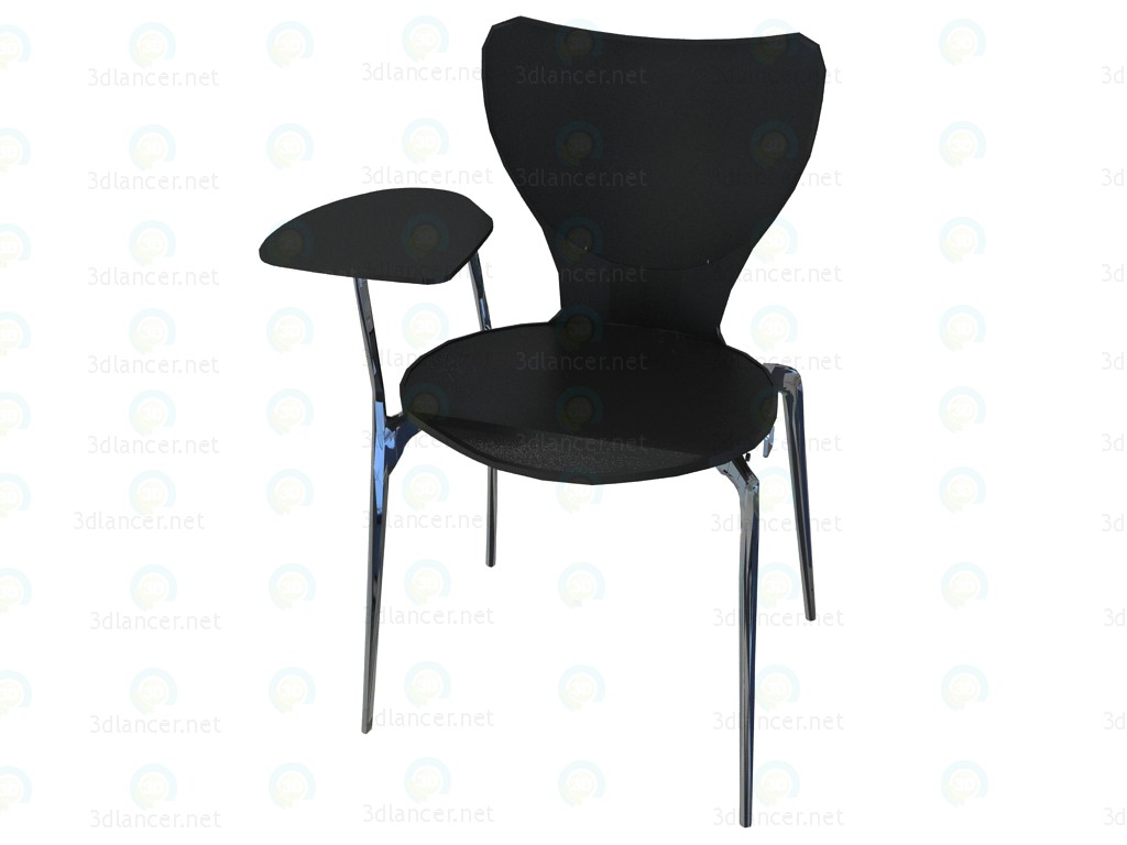 modèle 3D Chaise empilable en polyamide avec une pelle - preview