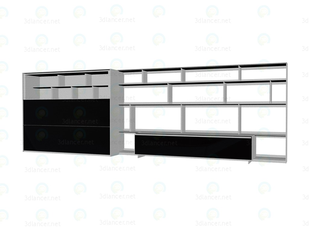 3d модель Мебельная система (стеллаж) FC0921 – превью