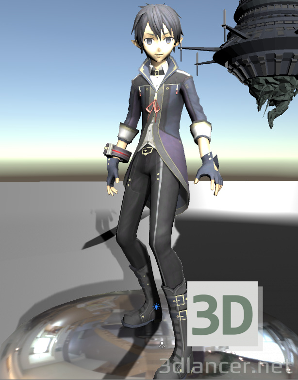 modèle 3D Kirito - preview