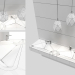 3d Washbasin with lamp model buy - render