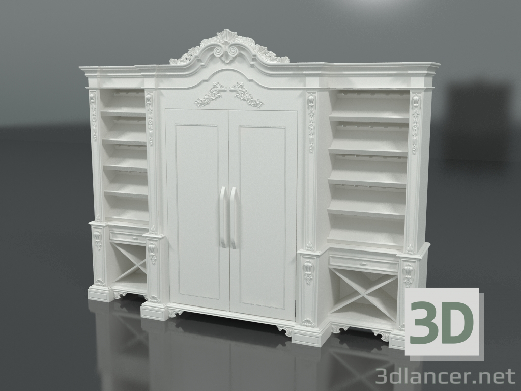 3D modeli Şişeler için vitrin (mad. 14103) - önizleme