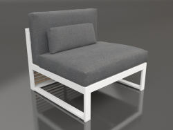 Modulares Sofa, Abschnitt 3, hohe Rückenlehne (Weiß)