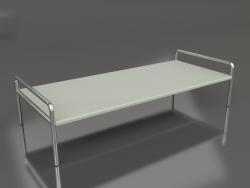 Coffee table 153 with an aluminum tabletop (Cement gray)