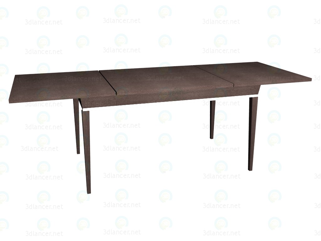 3d модель Розкладний стіл (розгорнутий) 140 – превью