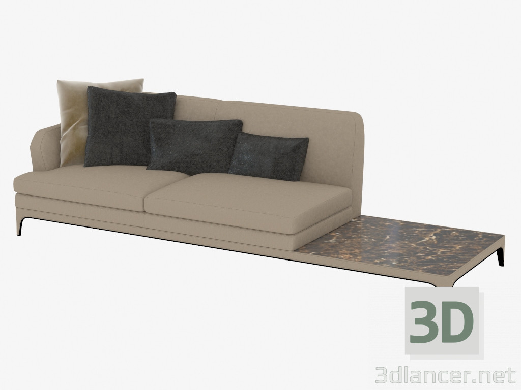 3D Modell Sofa modernes Leder Oscar (298х98х83) - Vorschau