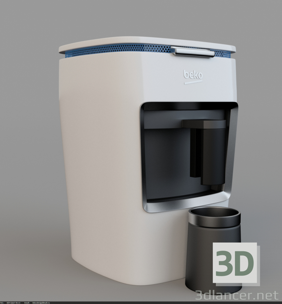 modello 3D di Macchina da caffè Beko BKK 2300 comprare - rendering