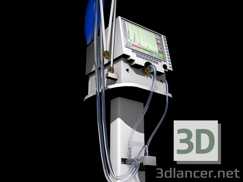 3d model Respirador Artificial - vista previa