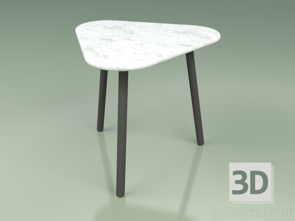 3d модель Столик приставной 010 (Metal Smoke, Carrara Marble) – превью