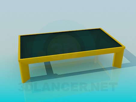 modèle 3D Table basse avec verre foncé - preview