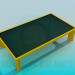 3d model Coffee table with dark glass - preview