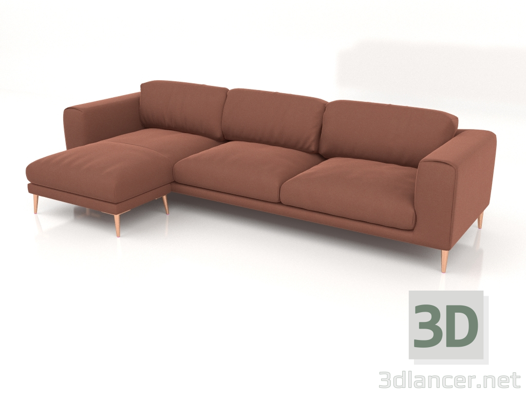 3d модель Тор угловой диван 4-местный. – превью