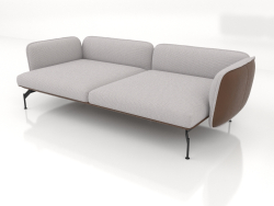 Módulo sofá de 2,5 plazas de fondo con reposabrazos 85 (tapizado exterior de piel)