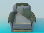 Armchair with pillows