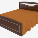 3d модель Двоспальне ліжко з напівкруглої спинкою для ніг (1892х1233х2125) – превью