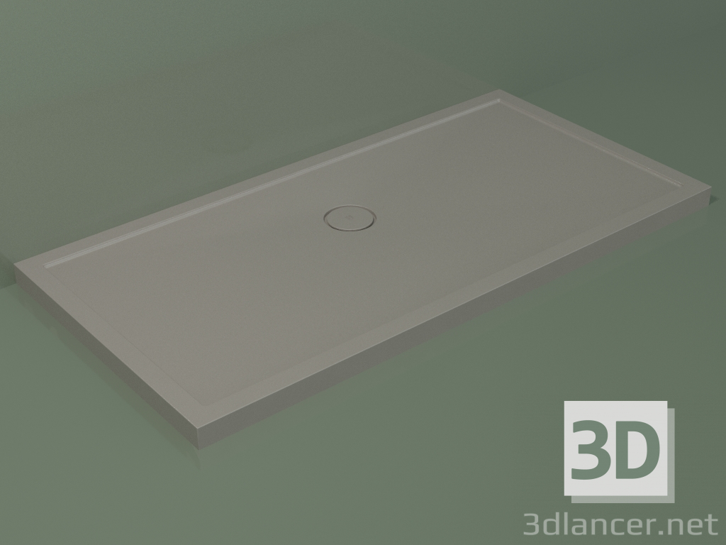 3D modeli Duş teknesi Medio (30UM0123, Clay C37, 160x80 cm) - önizleme