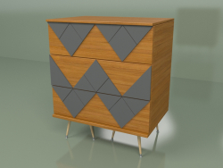 Chest of drawers Lady Woo with color pattern (dark gray)