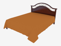 Двуспальная кровать с темной отделкой (1770х1137х2097)