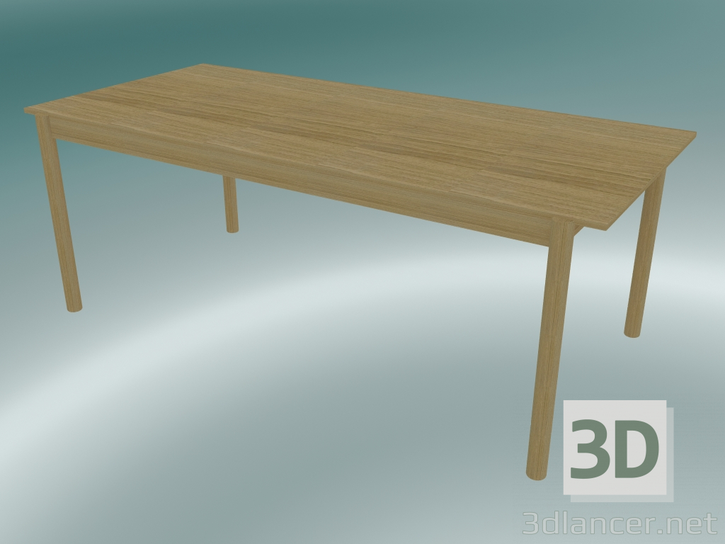 3D modeli Masa Doğrusal Ahşap (200х90 cm) - önizleme