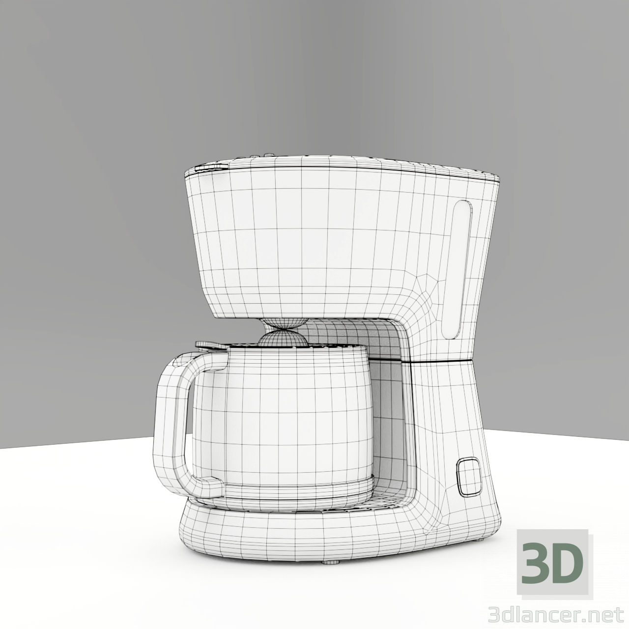 modello 3D di Caffettiera Electrolux Ecm 3505 comprare - rendering