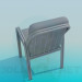 3D Modell Weicher Stuhl mit Armlehnen - Vorschau