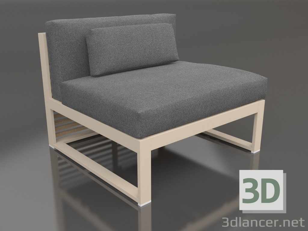 modello 3D Divano modulare, sezione 3 (Sabbia) - anteprima