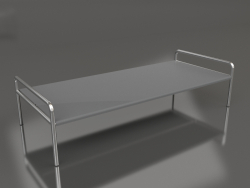 Coffee table 153 with an aluminum tabletop (Anthracite)