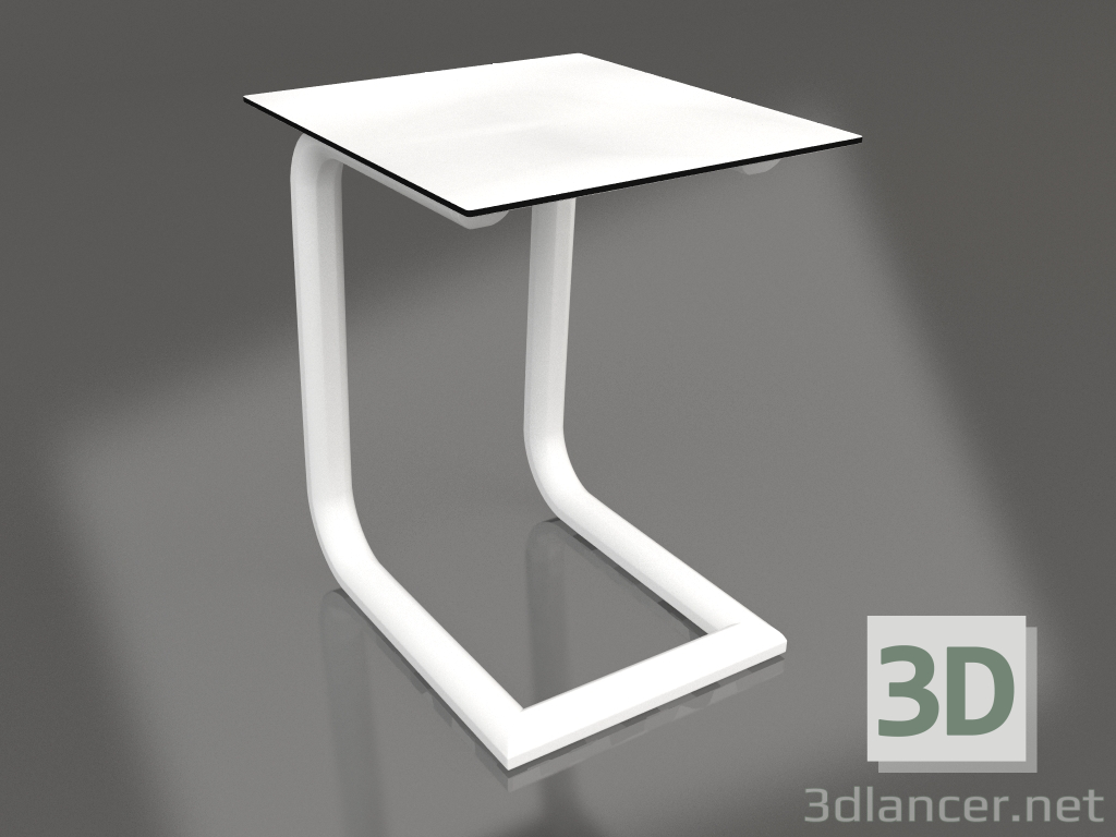 3d model Mesa auxiliar C (blanca) - vista previa