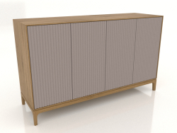 Frezelenmiş cepheli TV dolabı FARGO 1600x500x950 mm (platin, doğal meşe, opsiyon 4)