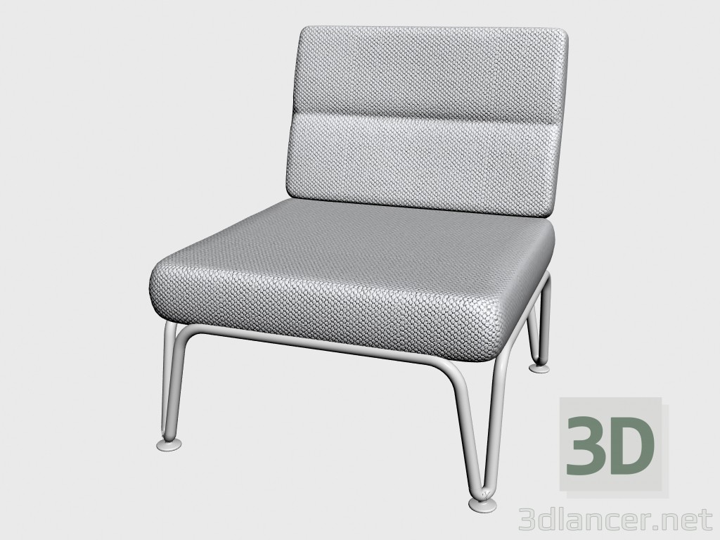 3D modeli Orta koltuk merkezi koltuk Stackable 9220 92270 - önizleme
