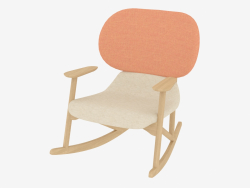 Cadeira de balanço de madeira
