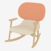 3D modeli Ahşap sallanan sandalye - önizleme