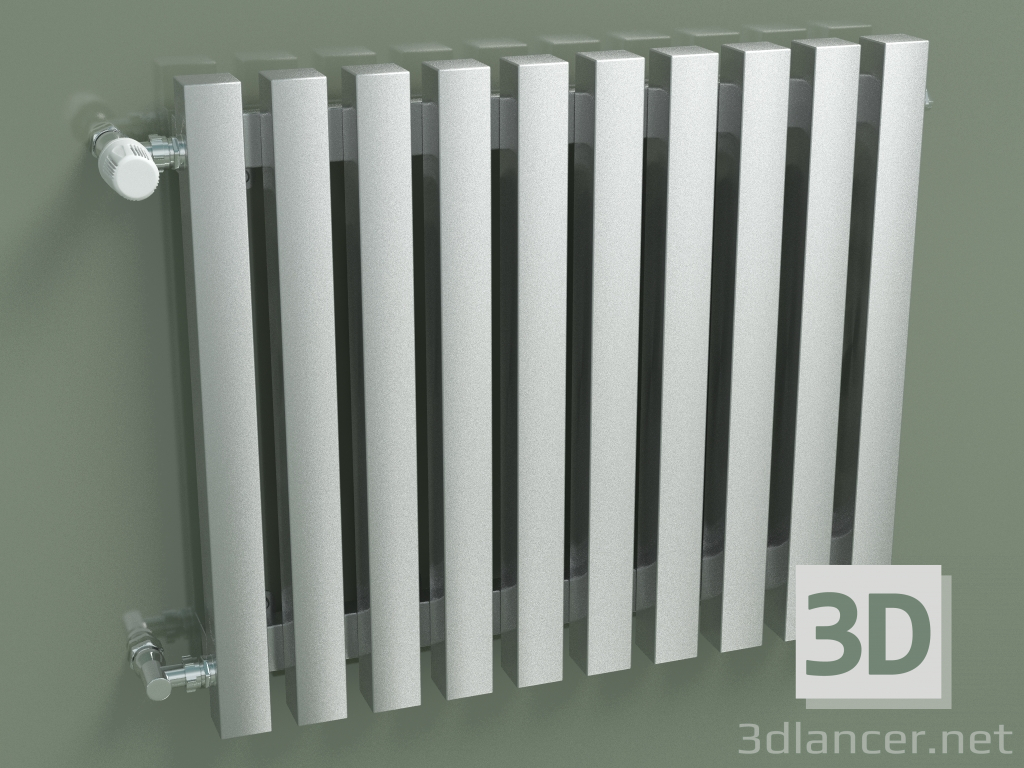 3d model Radiador vertical RETTA (10 secciones 500 mm 40x40, technolac) - vista previa