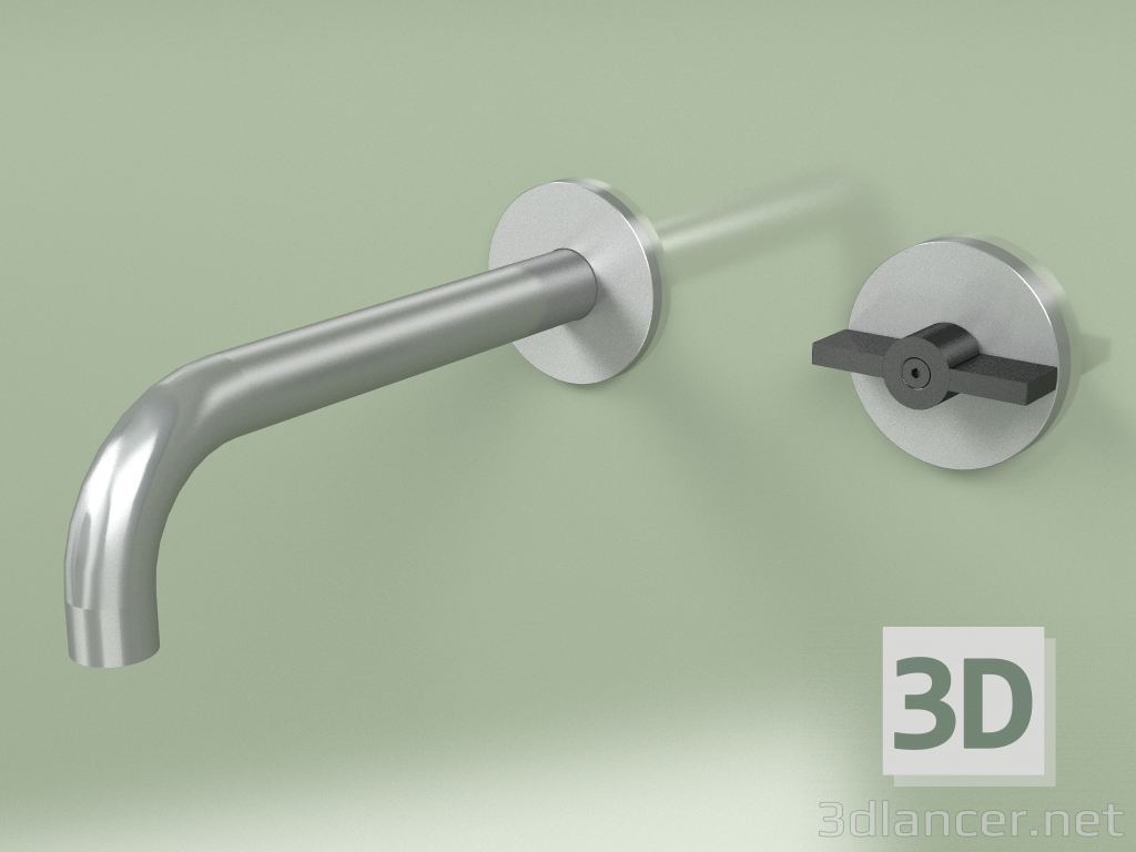 3d model Wall-mounted hydro-progressive mixer with spout (19 10, AS-ON) - preview