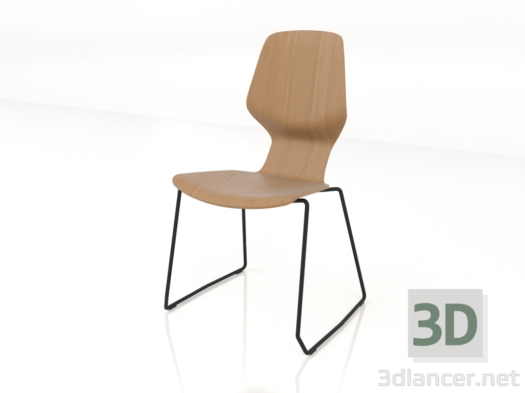 3D Modell Stuhl auf Schlitten D12 mm - Vorschau