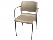 Stackable chair with armrests