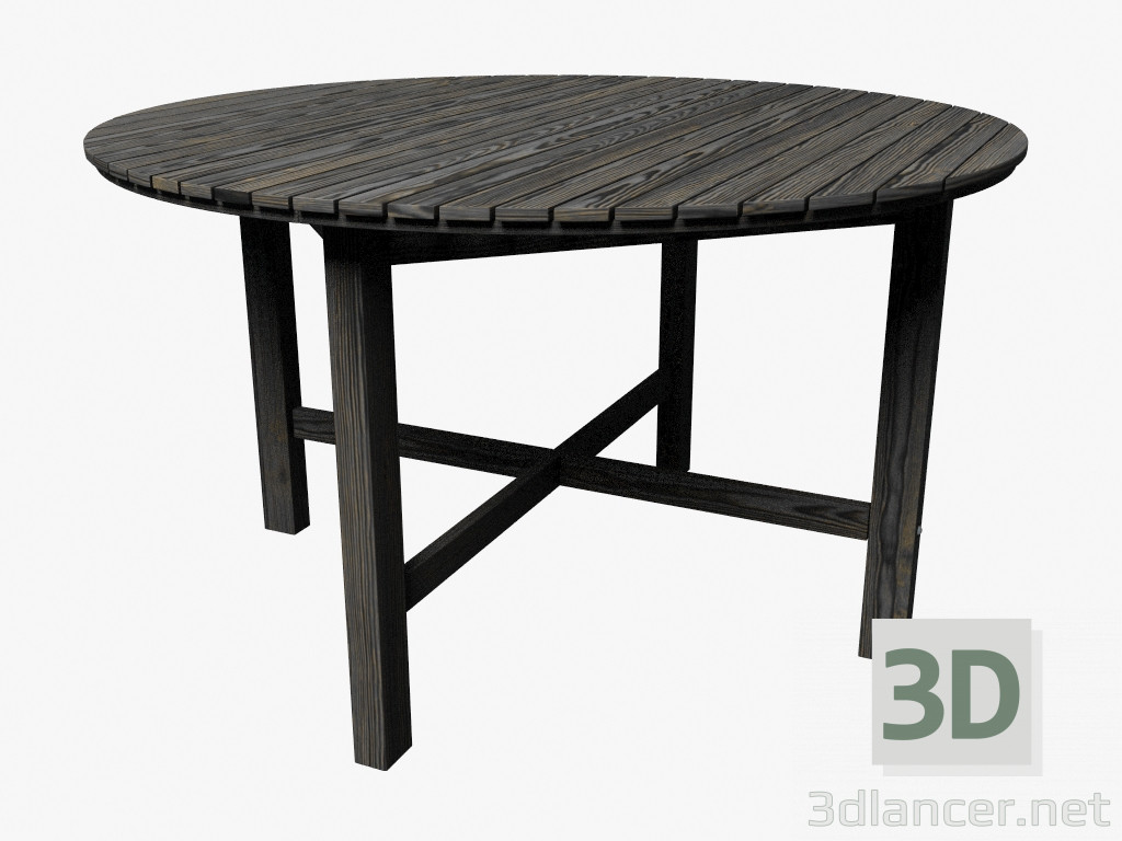 3D modeli Yuvarlak yemek masası (karanlık) - önizleme