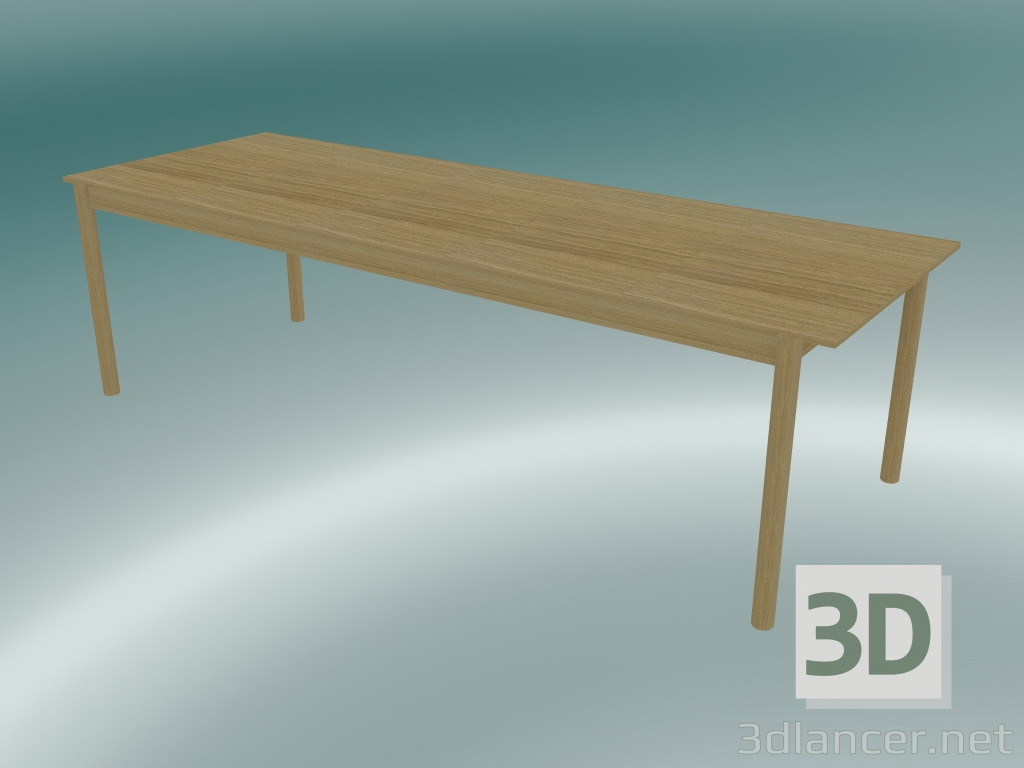 modèle 3D Table en bois linéaire (260х90 cm) - preview