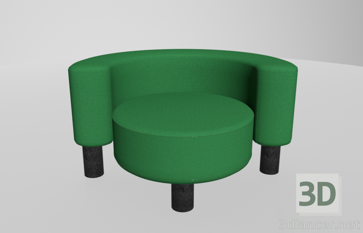3d Armchair model buy - render