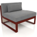 3D Modell Modulares Sofa, Abschnitt 3 (Weinrot) - Vorschau