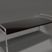 modello 3D Tavolino 153 con piano in alluminio (Nero) - anteprima